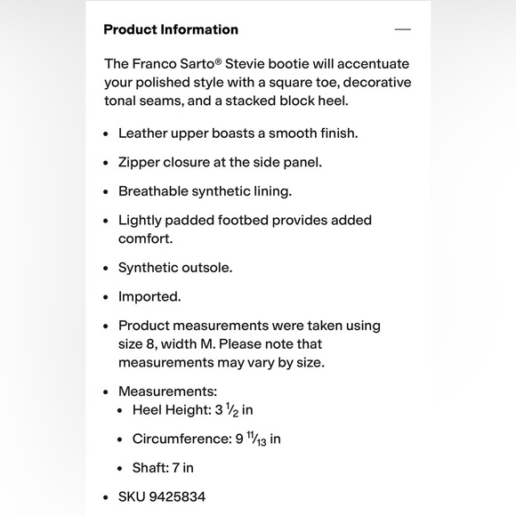 Franco Sarto Stevie Bootie 7.5 - Picture 6 of 7